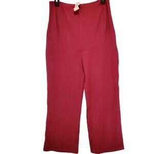 Size Medium POKKORI Maternity Lounge Pants Magenta Cropped